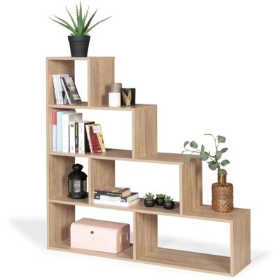 Libreria scala in legno di faggio Idmarket - Spazio e Decorazione Libreria scala in legno di faggio Idmarket - Spazio e Decorazione