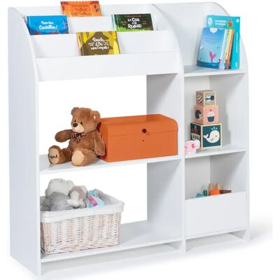 Meuble de rangement en bois blanc IDMARKET - Rangement - Publicité Meuble de rangement en bois blanc IDMARKET - Rangement - Publicité