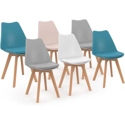 Idmarket Sedia Scandinava 6 Pezzi - Arredo per sala da pranzo Idmarket Sedia Scandinava 6 Pezzi - Arredo per sala da pranzo