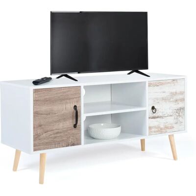 Idmarket - Mueble de TV escandinavo de 2 puertas 113cm Idmarket - Mueble de TV escandinavo de 2 puertas 113cm