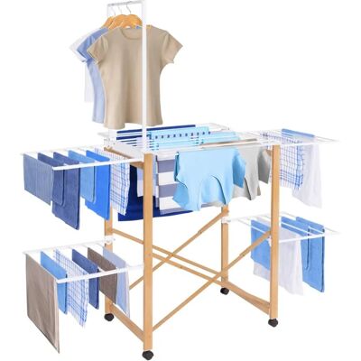 Idmarket Deluxe Kleiderständer im Holzdesign mit Hängemöglichkeit Idmarket Deluxe Kleiderständer im Holzdesign mit Hängemöglichkeit