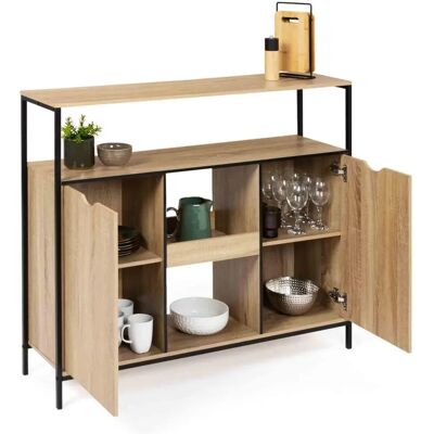 IDMARKET Bar Stile Industriale Detroit - Mensole e Armadi in Legno IDMARKET Bar Stile Industriale Detroit - Mensole e Armadi in Legno