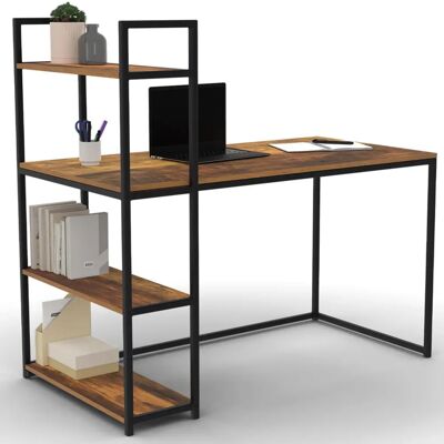 IDMARKET - Scrivania Dayton con Ripiani - Stile Industriale IDMARKET - Scrivania Dayton con Ripiani - Stile Industriale