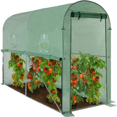 Serra IDMARKET per pomodori 3m² con finestre di ventilazione Serra IDMARKET per pomodori 3m² con finestre di ventilazione