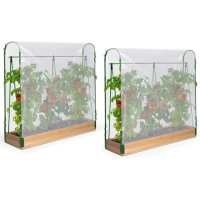 Idmarket Modulare Tomatengarten Duo-Kit - Komplett mit Abdeckung & Stützen Idmarket Modulare Tomatengarten Duo-Kit - Komplett mit Abdeckung & Stützen