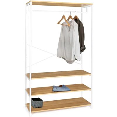 IDMARKET Detroit Kleiderschrank - Industrielles Design, 3 Regale, Platzsparend IDMARKET Detroit Kleiderschrank - Industrielles Design, 3 Regale, Platzsparend