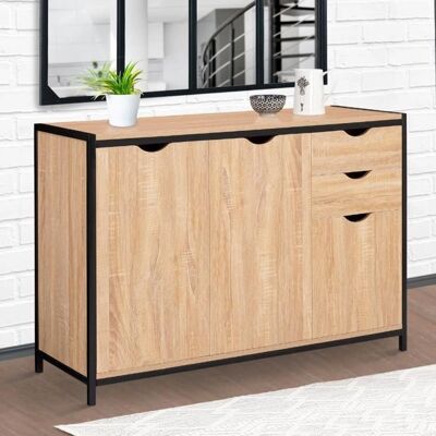 Idmarket Detroit Sideboard - Industrie Design - 110cm Idmarket Detroit Sideboard - Industrie Design - 110cm