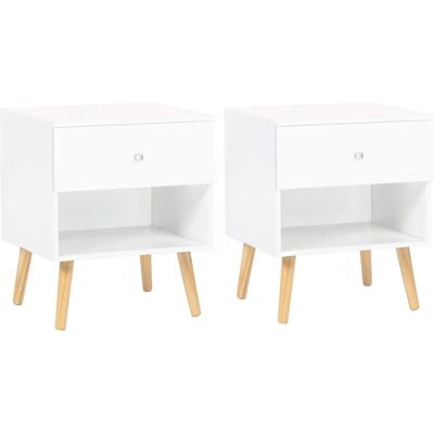 IDMARKET Emmie Tables de Nuit - Finition en Bois Scandinave - 2 Pièces IDMARKET Emmie Tables de Nuit - Finition en Bois Scandinave - 2 Pièces