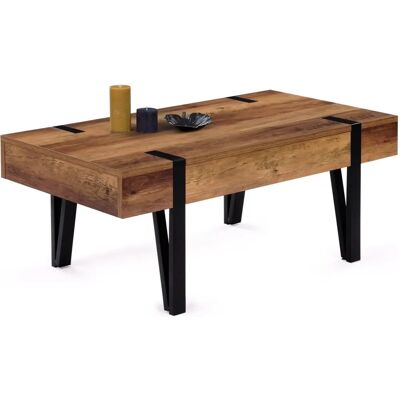 Table basse Austria Idmarket avec tiroir - Style industriel Bois & Métal Table basse Austria Idmarket avec tiroir - Style industriel Bois & Métal