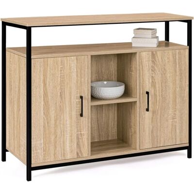 IDMARKET Detroit Sideboard - Industrielles Design - 100cm IDMARKET Detroit Sideboard - Industrielles Design - 100cm