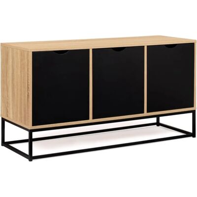 Idmarket Boston Buffet industriel bicolore 3 portes - 113cm Idmarket Boston Buffet industriel bicolore 3 portes - 113cm