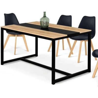 Idmarket DOVER Table à manger industrielle 120cm - Publicité Idmarket DOVER Table à manger industrielle 120cm - Publicité