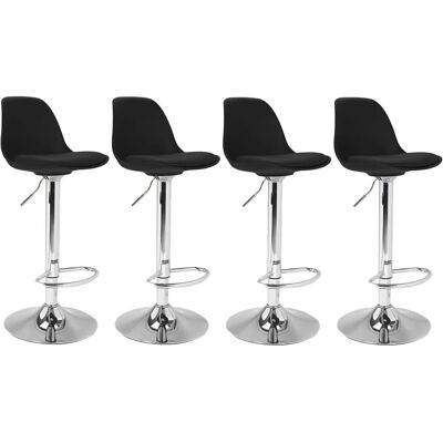 Idmarket - Ensemble de 4 tabourets de bar noirs Karl Idmarket - Ensemble de 4 tabourets de bar noirs Karl