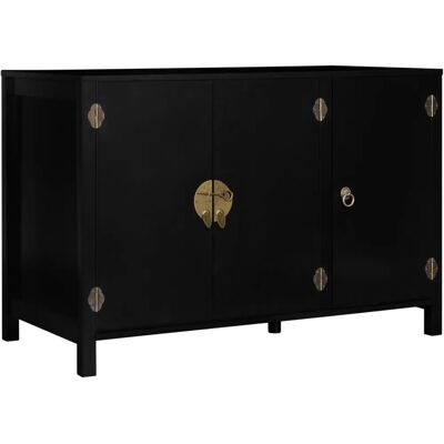 IDMARKET Yang Buffet - Style Asiatique, Noir, 110cm IDMARKET Yang Buffet - Style Asiatique, Noir, 110cm