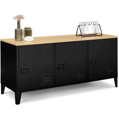 IDMARKET Ester Mueble Bajo Compacto - Diseño Industrial IDMARKET Ester Mueble Bajo Compacto - Diseño Industrial