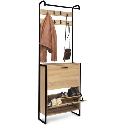 Idmarket Luis Armoire d'entrée - Style industriel Idmarket Luis Armoire d'entrée - Style industriel