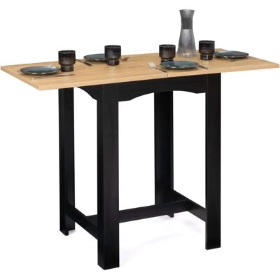 Idmarket Dona Ausziehbarer Bartisch - Modern, Platzsparend, Schwarz Idmarket Dona Ausziehbarer Bartisch - Modern, Platzsparend, Schwarz