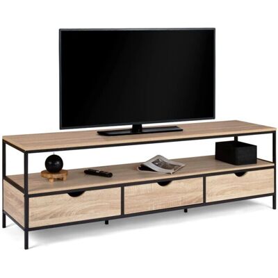 Meuble TV Idmarket Detroit - 3 tiroirs - 160cm Meuble TV Idmarket Detroit - 3 tiroirs - 160cm