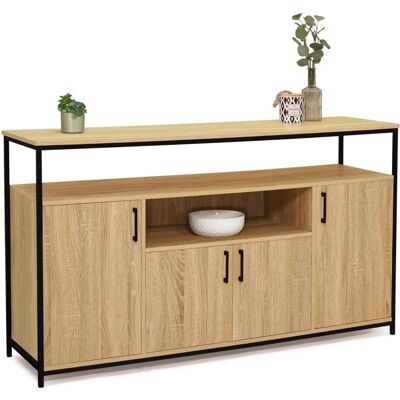 Idmarket Detroit 4-türiger Industrieschrank - Möbel Idmarket Detroit 4-türiger Industrieschrank - Möbel