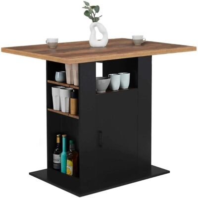 Idmarket UGO 110 cm Île de Cuisine Effet Bois Foncé - Rangement Idmarket UGO 110 cm Île de Cuisine Effet Bois Foncé - Rangement