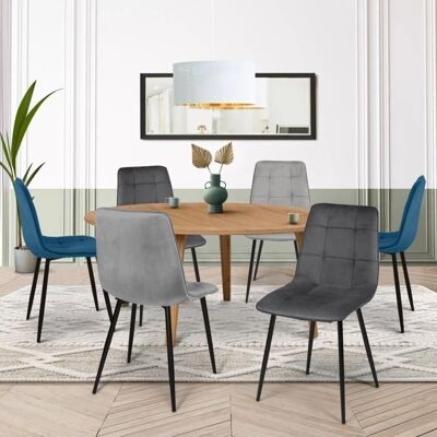 IDMARKET MILA Sillas de Terciopelo - Colores Mezcla IDMARKET MILA Sillas de Terciopelo - Colores Mezcla
