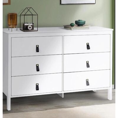 IDMARKET Coffre de rangement MILANO - 6 tiroirs, blanc, 115cm - Publicité IDMARKET Coffre de rangement MILANO - 6 tiroirs, blanc, 115cm - Publicité