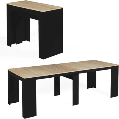 Idmarket Console Extensible Orlando - 10 Places, 235cm, Bois Noir et Hêtre - Publicité Idmarket Console Extensible Orlando - 10 Places, 235cm, Bois Noir et Hêtre - Publicité