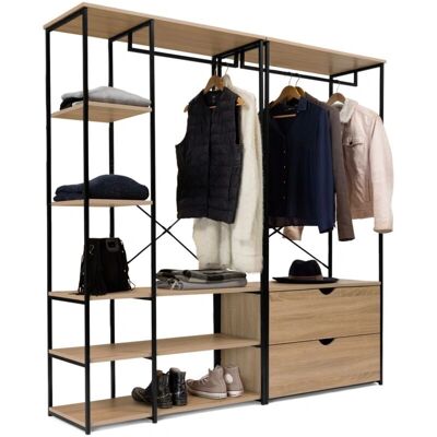 Idmarket Armario Modular Detroit - Estilo Industrial, 170cm Idmarket Armario Modular Detroit - Estilo Industrial, 170cm