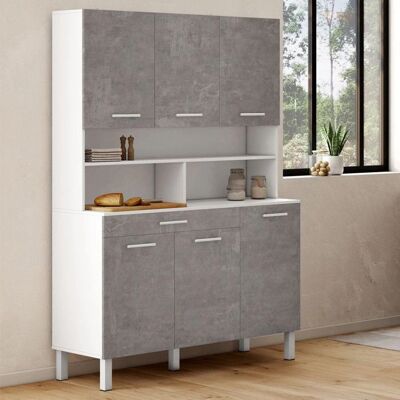 Idmarket 120 cm buffet de cuisine avec 6 portes - Mobilier moderne Idmarket 120 cm buffet de cuisine avec 6 portes - Mobilier moderne