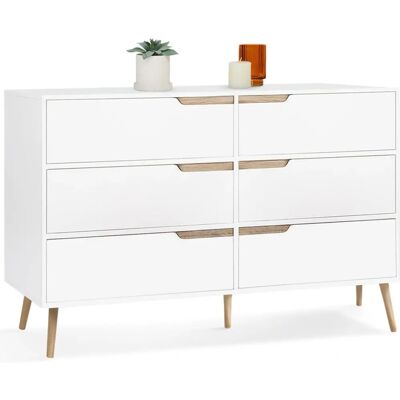 Idmarket Helsinki 6-Schubladen-Kommode - Skandinavischer Stil Idmarket Helsinki 6-Schubladen-Kommode - Skandinavischer Stil