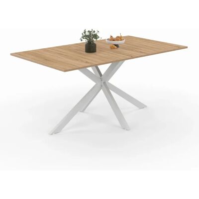 Table à manger Idmarket Alix - 8 places, Bois & Métal Table à manger Idmarket Alix - 8 places, Bois & Métal