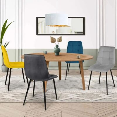 Chaises en Velours Mila - Lot de 4 Chaises en Velours Mila - Lot de 4