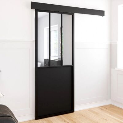Kit de Porte Coulissante Loft Noir Idmarket - Publicité Kit de Porte Coulissante Loft Noir Idmarket - Publicité
