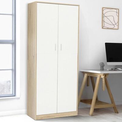 Idmarket - MARIA 190 cm - bois blanc - armoire Idmarket - MARIA 190 cm - bois blanc - armoire
