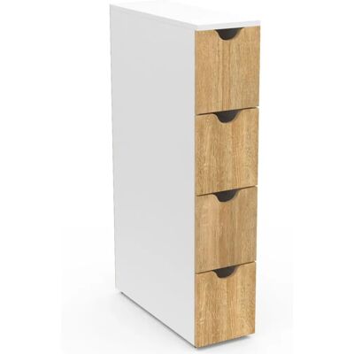IDMARKET - WILO - 4 tiroirs - 17x80 cm - Tour de rangement IDMARKET - WILO - 4 tiroirs - 17x80 cm - Tour de rangement