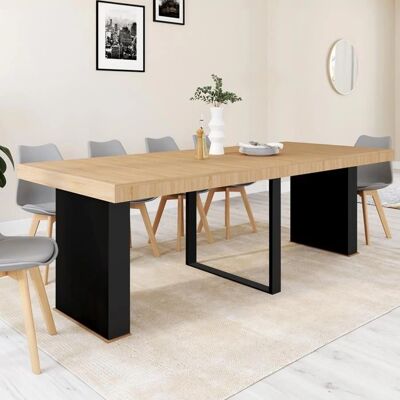 Idmarket Consola Extensible Eden - 10 Personas, 235cm, Madera y Negro Idmarket Consola Extensible Eden - 10 Personas, 235cm, Madera y Negro