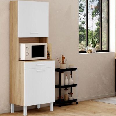 IDMARKET Buffet de cuisine moderne - 60 cm, 2 portes, grand tiroir IDMARKET Buffet de cuisine moderne - 60 cm, 2 portes, grand tiroir