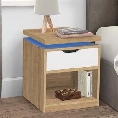 IDMARKET Lot de 2 tables de nuit Luna - Table de chevet IDMARKET Lot de 2 tables de nuit Luna - Table de chevet