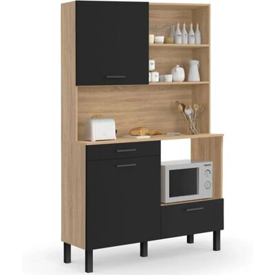 Idmarket Cina Bahut de cuisine 120 cm avec 3 portes et 1 tiroir - Meubles de cuisine - Publicité Idmarket Cina Bahut de cuisine 120 cm avec 3 portes et 1 tiroir - Meubles de cuisine - Publicité