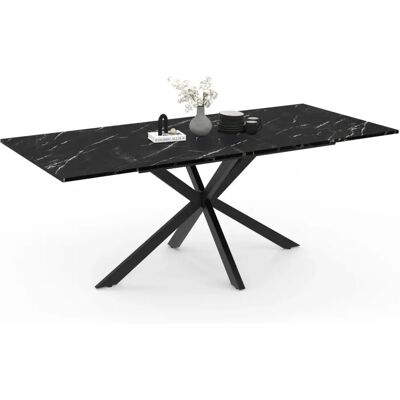 IDMARKET Alaska Table à Manger Moderne Extensible - Rectangulaire 160-200cm IDMARKET Alaska Table à Manger Moderne Extensible - Rectangulaire 160-200cm