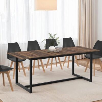 Idmarket Hawkins Table de salle à manger rectangulaire extensible - Table à manger Idmarket Hawkins Table de salle à manger rectangulaire extensible - Table à manger