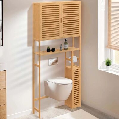 IDMARKET Meuble de salle de bain BEA 3 en 1 Bambou IDMARKET Meuble de salle de bain BEA 3 en 1 Bambou