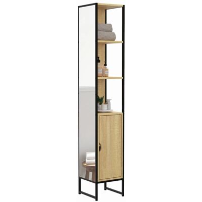 IDMARKET Detroit Armoire de bain avec miroir et étagères - Meuble de rangement de salle de bain IDMARKET Detroit Armoire de bain avec miroir et étagères - Meuble de rangement de salle de bain