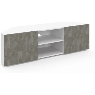IDMARKET ELI Meuble TV d'angle blanc - Type de TV IDMARKET ELI Meuble TV d'angle blanc - Type de TV