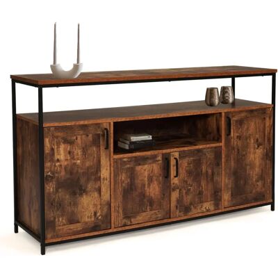 IDMARKET Dayton Buffet Industriel 4 Portes 140cm IDMARKET Dayton Buffet Industriel 4 Portes 140cm