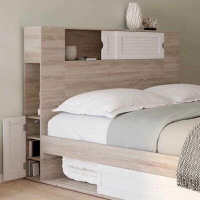 Tête de lit Salem 140 cm avec Rangement - Design Moderne et Pratique Tête de lit Salem 140 cm avec Rangement - Design Moderne et Pratique