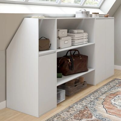 Mobili di stoccaggio bianco IDMARKET - 200cm Mensole moderne Mobili di stoccaggio bianco IDMARKET - 200cm Mensole moderne