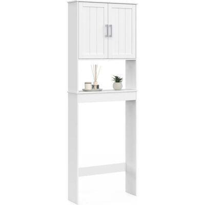 IDMARKET Armoire de rangement salle de bain en bois blanc Waldo - Salle de bain IDMARKET Armoire de rangement salle de bain en bois blanc Waldo - Salle de bain