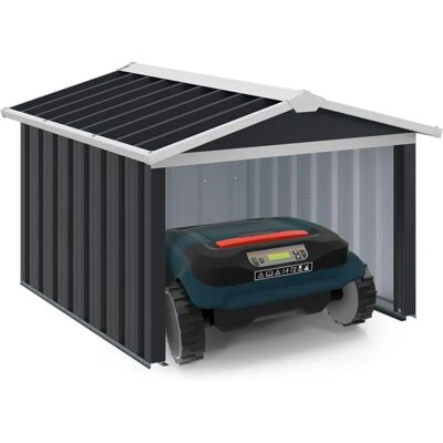 IDMARKET Garage pour Robot Tondeuse - Abri en Acier Résistant IDMARKET Garage pour Robot Tondeuse - Abri en Acier Résistant