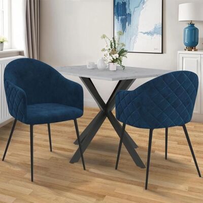 IDMARKET Ensemble de Chaises en Velours Modernes IDMARKET Ensemble de Chaises en Velours Modernes